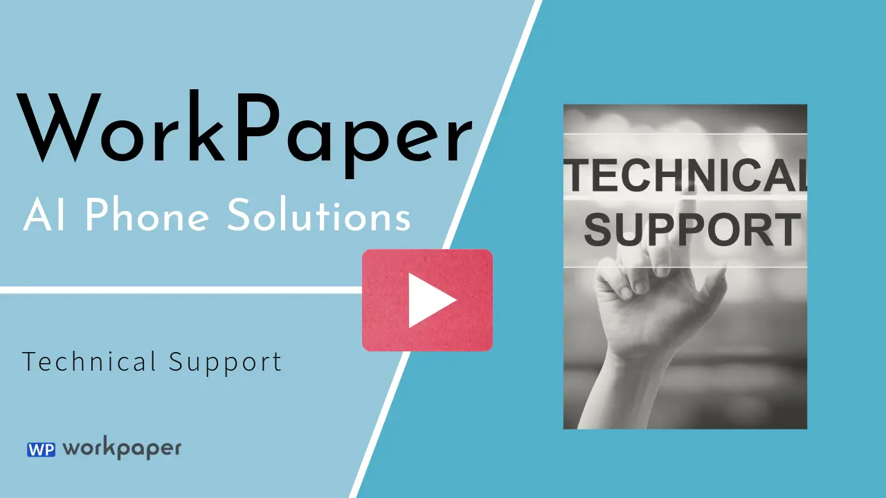 AI Telephonic solution example from WorkPaper for technical support use case 
